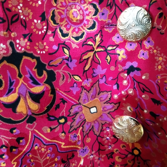 Women's vintage 2 piece silk dress - Picture 3 of 7